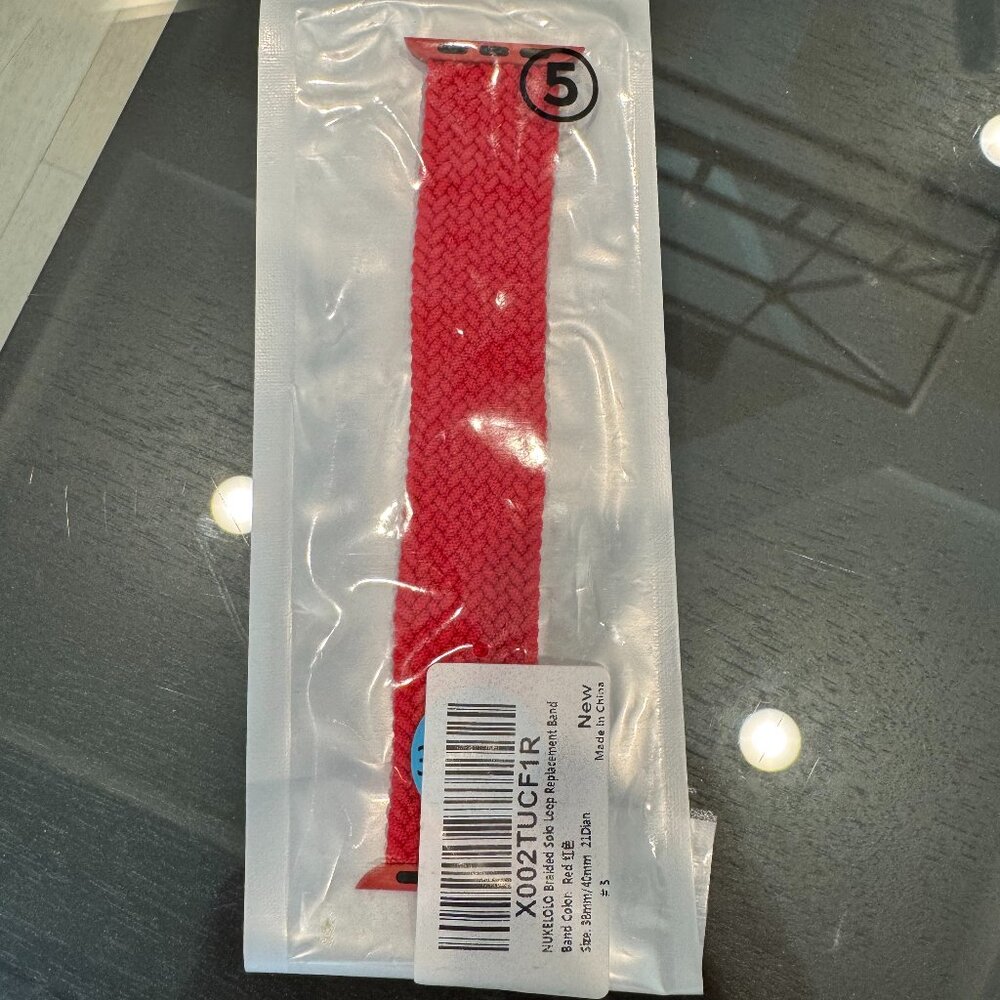 Braided Solo Loop Replacement band Size 38mm/40mm size 5 for Apple Watch - Picture 1 of 1
